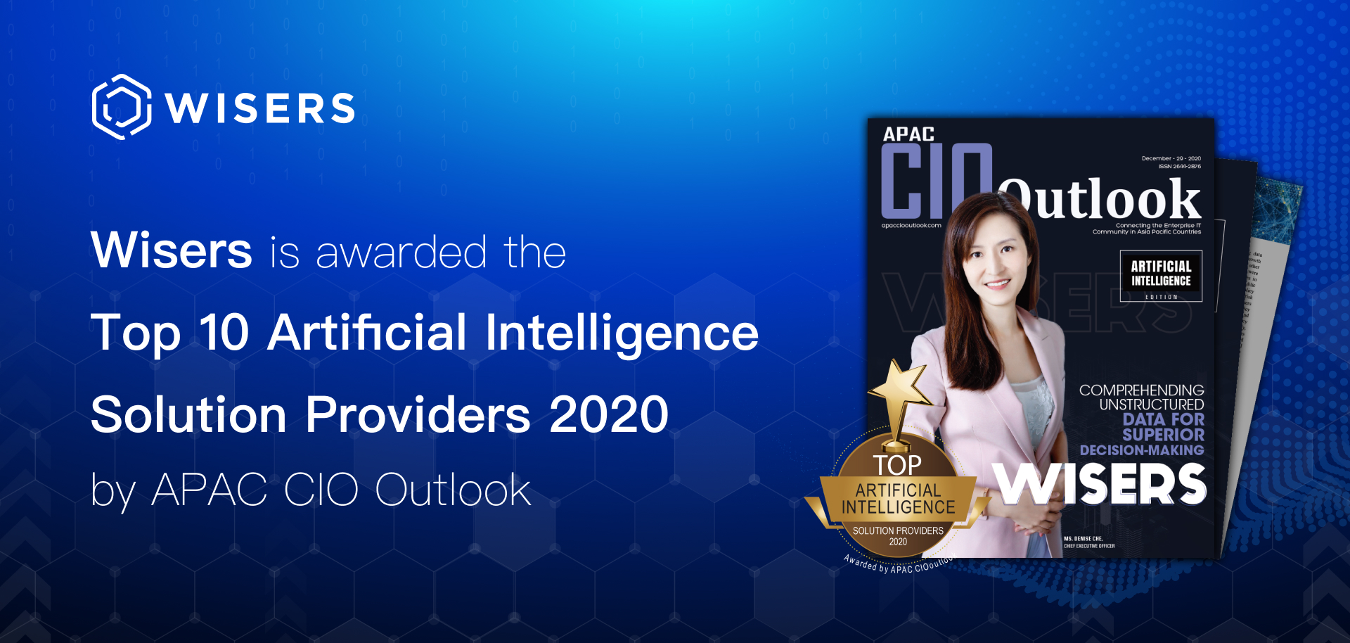 Wisers is Crowned One of APAC CIO Outlook's Top 10 Artificial Intelligence Solution Providers in 2020